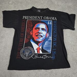 President Obama GAZY T-Shirt Sz 2XL Washington 2009 Stamp Black Commemorative